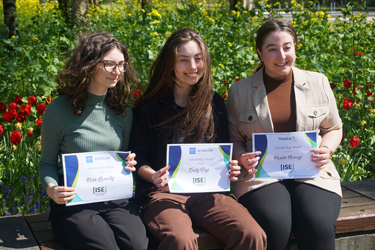 ISE students Rosie, Amy, Pardis won the EDI scholarships
